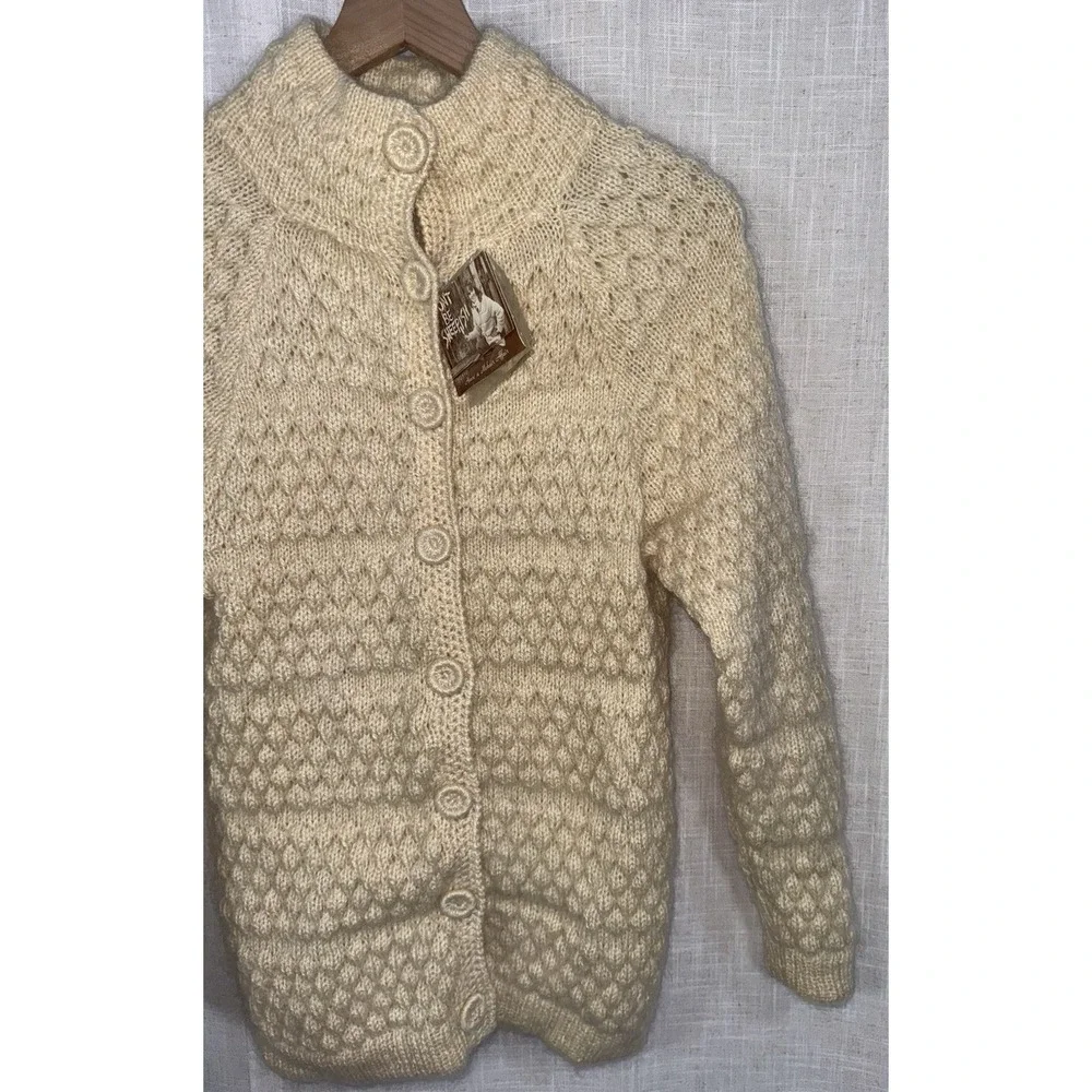Vintage NWT Naturally Mohair Canada Sweater Cardigan Knit‎ Sheep Women's Sz M - Picture 2 of 12